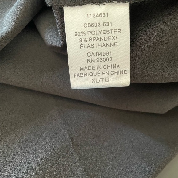 Hilary Radley Women's Black zipper front long Sleeve Blouse- Size XL - Picture 8 of 8